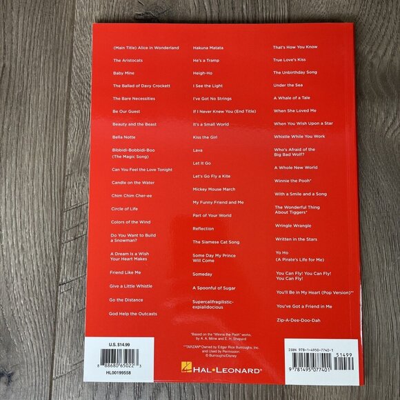 Disney Super Easy Songbook Sheet Music Right Hand Melody Piano Hal Leonard - Picture 3 of 5